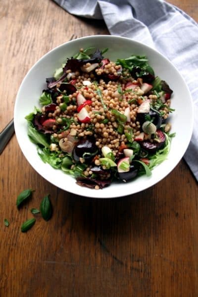 Cherry and Halloumi Maftoul Salad - Eat Love Eat