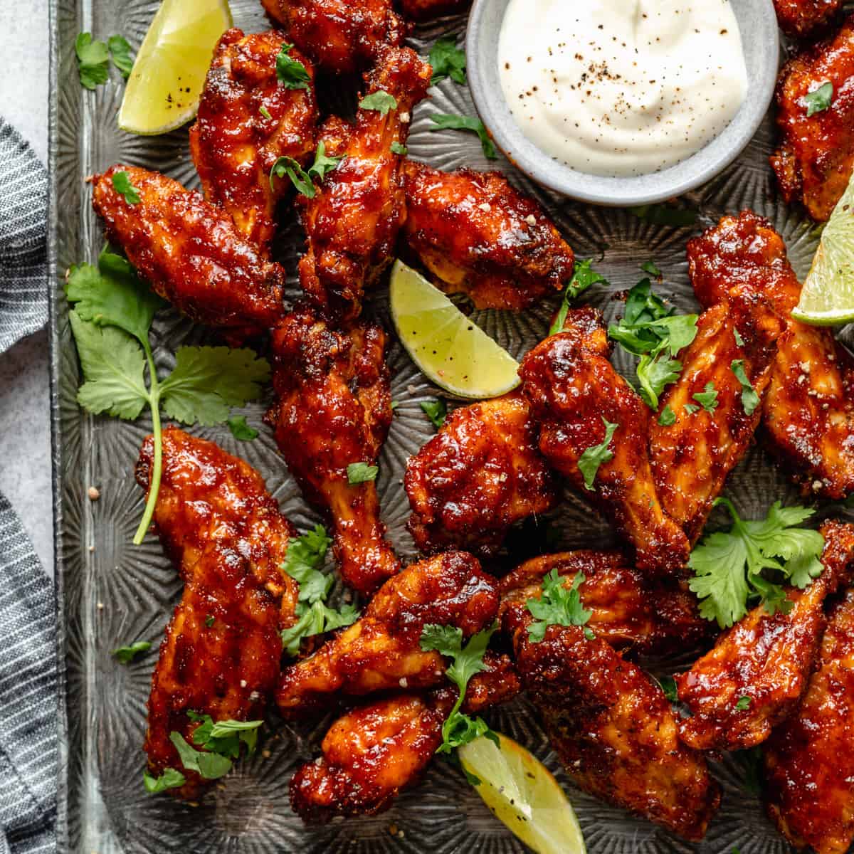 Sticky Spicy Baked Chicken Wings Recipe Cart