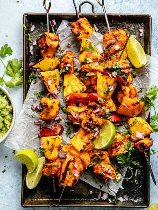 Smoky Pineapple Chicken Kabobs Eat Love Eat 