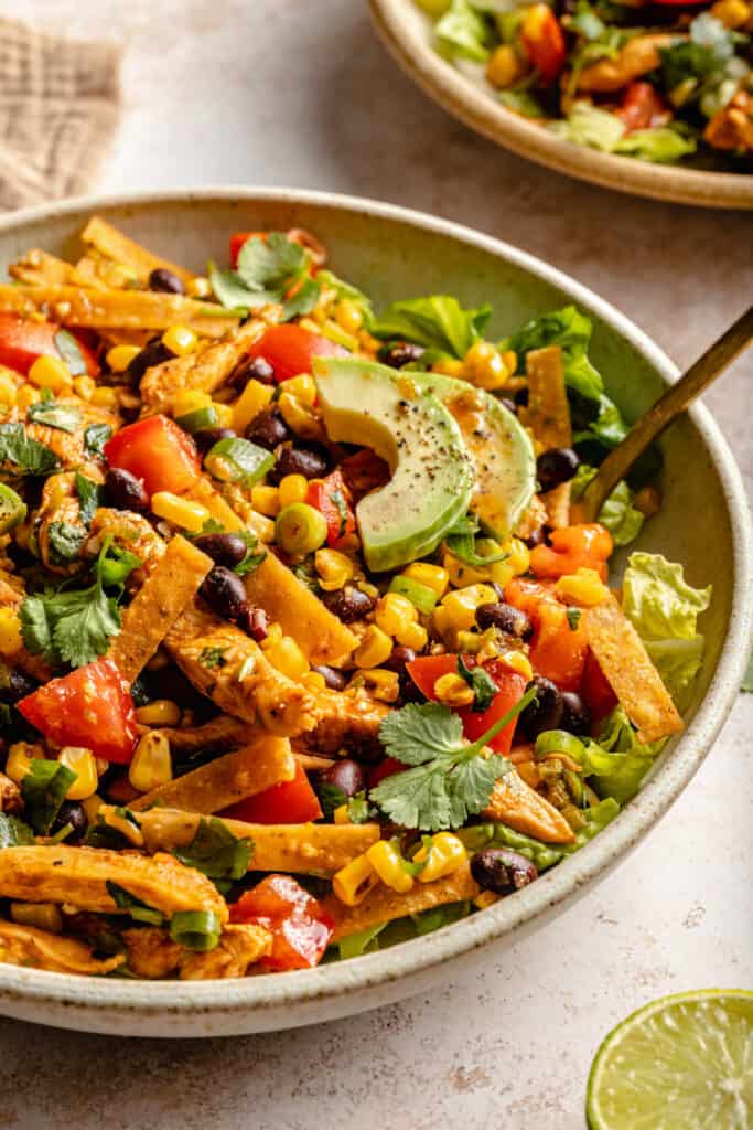 Chicken Tostada Salad Bowl - Eat Love Eat